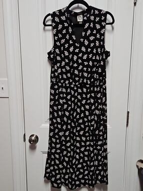 Anne Klein Black Sleeveless Midi Dress